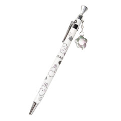 Japan Chiikawa Charm Ballpoint Pen - Usagi : Monotone Daisy