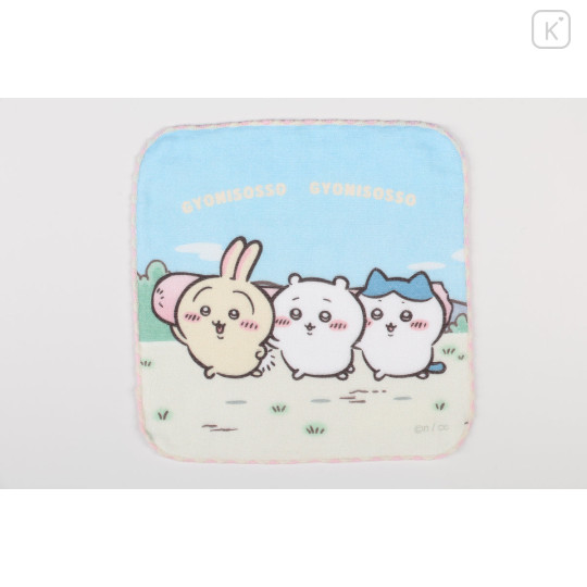 Japan Chiikawa Gauze Hand Towel - Chiikawa & Hachiware & Usagi : Fish Sausage - 1
