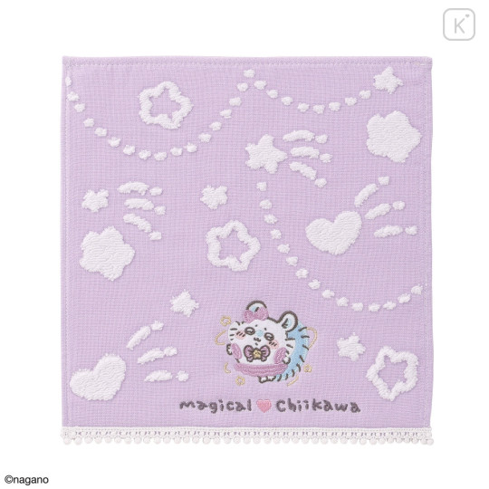 Japan Chiikawa Towel Handkerchief - Momonga : Transformation Purple - 1