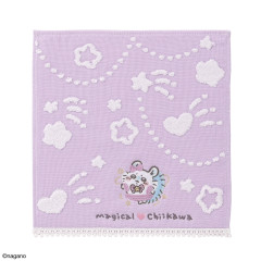 Japan Chiikawa Towel Handkerchief - Momonga : Transformation Purple