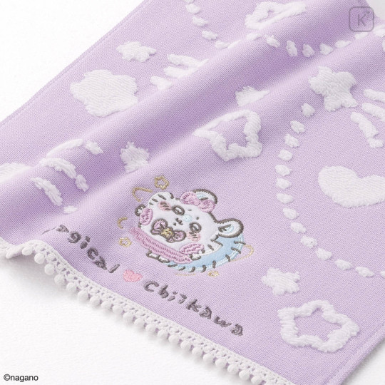 Japan Chiikawa Towel Handkerchief - Momonga : Transformation Purple - 2