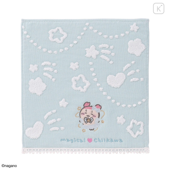 Japan Chiikawa Towel Handkerchief - Furuhonya Kani-chan : Transformation Light Blue - 1