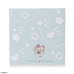 Japan Chiikawa Towel Handkerchief - Furuhonya Kani-chan : Transformation Light Blue