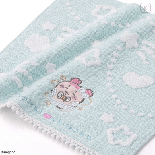 Japan Chiikawa Towel Handkerchief - Furuhonya Kani-chan : Transformation Light Blue - 2