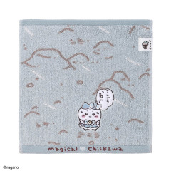 Japan Chiikawa Towel Handkerchief - Hachiware : The Final Battle Blue