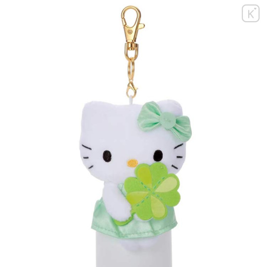 Japan Sanrio Chokkorisan Key Charm Mascot - Hello Kitty : Clover - 1