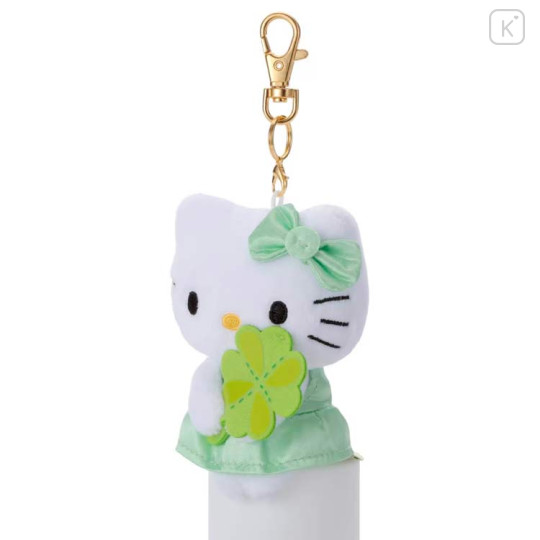 Japan Sanrio Chokkorisan Key Charm Mascot - Hello Kitty : Clover - 2