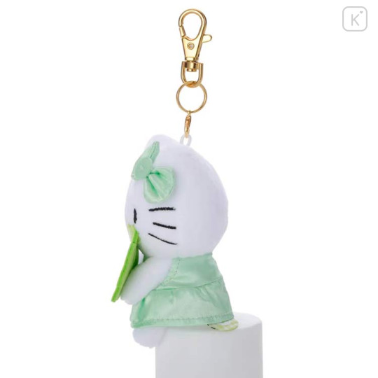 Japan Sanrio Chokkorisan Key Charm Mascot - Hello Kitty : Clover - 3