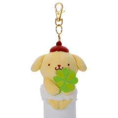 Japan Sanrio Chokkorisan Key Charm Mascot - Pompompurin : Clover