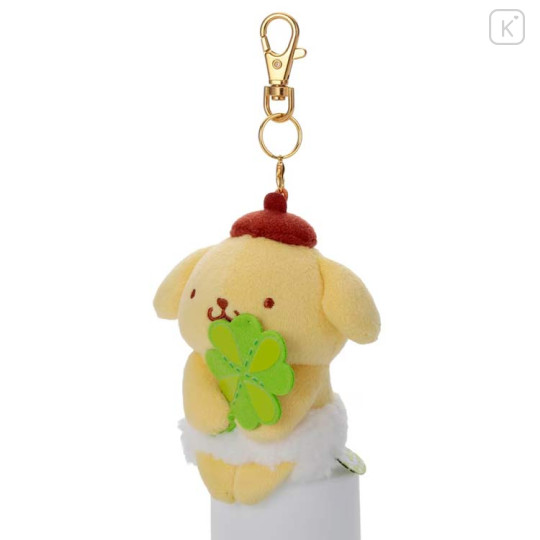 Japan Sanrio Chokkorisan Key Charm Mascot - Pompompurin : Clover - 2
