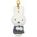 Japan Miffy Chokkorisan Key Charm Mascot - Miffy : Gingham Black - 1