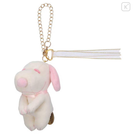 Japan Peanuts Chokkorisan Key Charm Mascot - Snoopy : White & Strawberry Cacao - 2