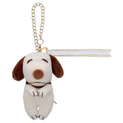 Japan Peanuts Chokkorisan Key Charm Mascot - Snoopy : White & Milk Cacao
