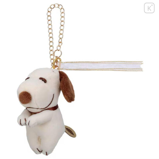 Japan Peanuts Chokkorisan Key Charm Mascot - Snoopy : White & Milk Cacao - 2