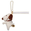 Japan Peanuts Chokkorisan Key Charm Mascot - Snoopy : White & Milk Cacao - 3