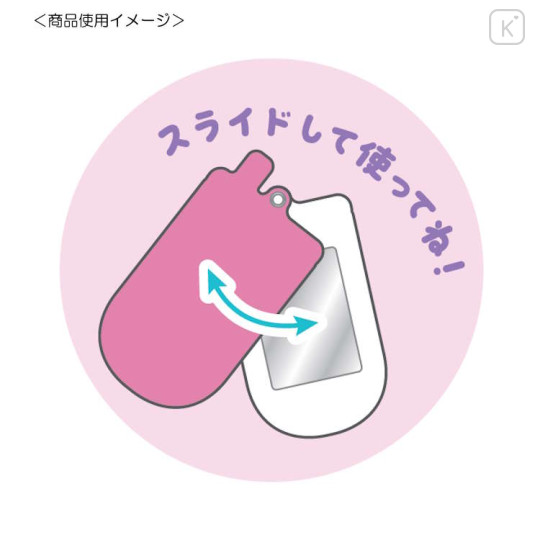 Japan Sanrio Flip Phone Mirror - Hello Kitty : Pink - 2