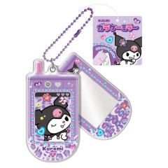 Japan Sanrio Flip Phone Mirror - Kuromi
