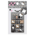 Japan Sanrio Tile Seal Mirror - Hello Kitty : Black - 1