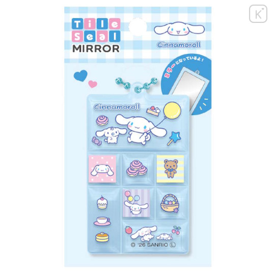 Japan Sanrio Tile Seal Mirror - Cinnamoroll - 1