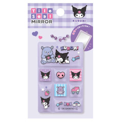 Japan Sanrio Tile Seal Mirror - Kuromi