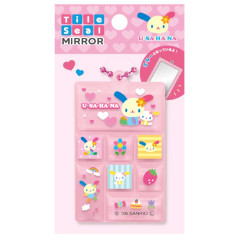 Japan Sanrio Tile Seal Mirror - Usahana