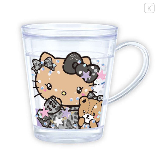 Japan Sanrio Wobbly Glitter Cup - Hello Kitty : Gal Check - 1