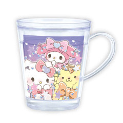 Japan Sanrio Wobbly Glitter Cup - Hello Kitty & My Melody & Pompompurin : Ribbon