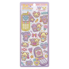 Japan Monchhichi Heisei Happy Phone Sticker - Monchhichi-chan & Monchhichi-kun : Sweet