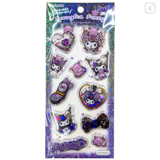 Japan Sanrio Spangles Party Sticker - Kuromi : Gal Art - 1