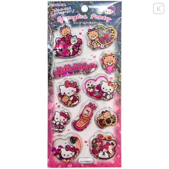 Japan Sanrio Spangles Party Sticker - Hello Kitty : Gal Art - 1