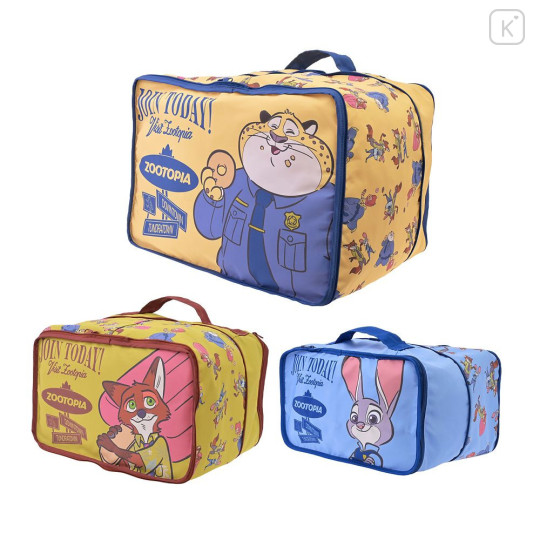 Japan Disney Store Clothing Compression Storage Pouch Set - Zootopia : Judy Hopps & Nick Wilde & Clawhauser Travel - 5