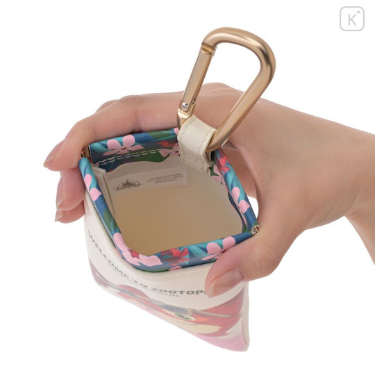 Japan Disney Store Mini Squeeze Pinch Pouch with Carabiner - Zootopia : Nick Wilde Tropical - 3