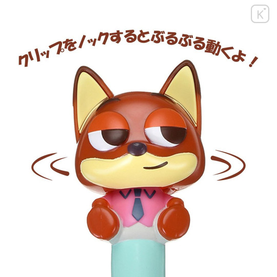 Japan Disney Store Action Mascot Ballpoint Pen - Zootopia 2 : Nick Wilde Vibration - 2