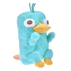 Japan Disney Store Fluffy Plush Pen Case - Perry the Platypus : Phineas and Ferb