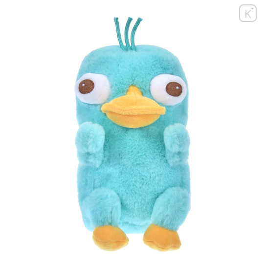 Japan Disney Store Fluffy Plush Pen Case - Perry the Platypus : Phineas and Ferb - 2