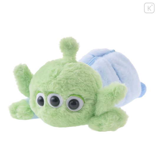 Japan Disney Store Fluffy Plush Pen Case - Toy Story : Little Green Men / Aliens - 1