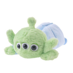 Japan Disney Store Fluffy Plush Pen Case - Toy Story : Little Green Men / Aliens