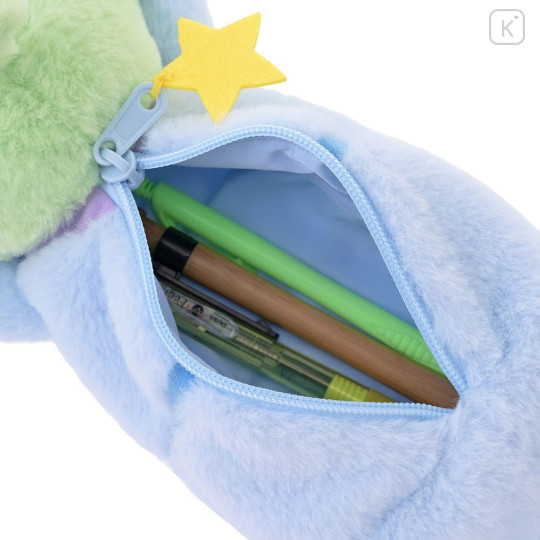 Japan Disney Store Fluffy Plush Pen Case - Toy Story : Little Green Men / Aliens - 6