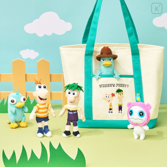Japan Disney Store Plush Keychain Bag Charm - Perry the Platypus : Phineas and Ferb Agent P - 2