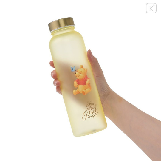 Japan Disney Store Water Bottle 590ml - Pooh : Butterfly Yellow - 2