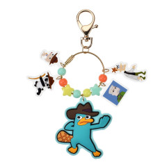 Japan Disney Store Wire Key Ring Charm Keychain - Perry the Platypus : Phineas and Ferb Agent P
