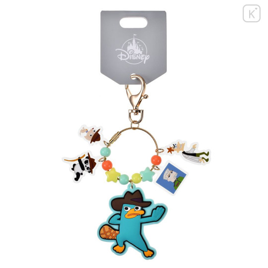 Japan Disney Store Wire Key Ring Charm Keychain - Perry the Platypus : Phineas and Ferb Agent P - 2