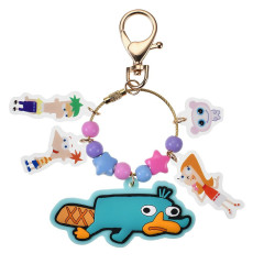 Japan Disney Store Wire Key Ring Charm Keychain - Perry the Platypus : Phineas and Ferb