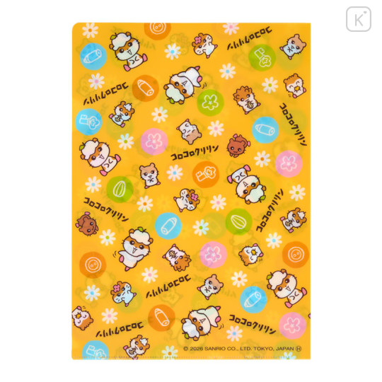 Japan Sanrio A4 Clear Folder - Corocorokuririn : The Whole Family Gather Orange - 2