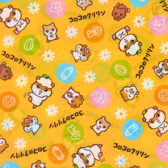 Japan Sanrio A4 Clear Folder - Corocorokuririn : The Whole Family Gather Orange - 3