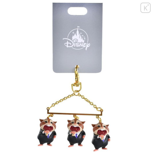 Japan Disney Store Swaying Keychain - Zootopia : Phineas and Ferb Lemming Businessman Figure - 2