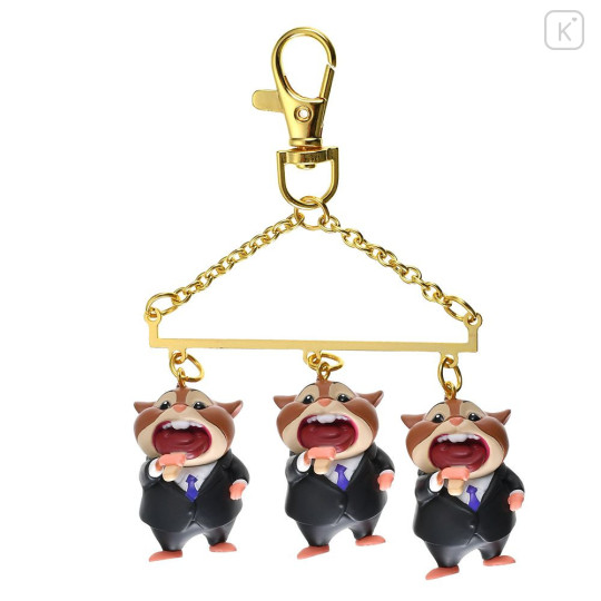 Japan Disney Store Swaying Keychain - Zootopia : Phineas and Ferb Lemming Businessman Figure - 3