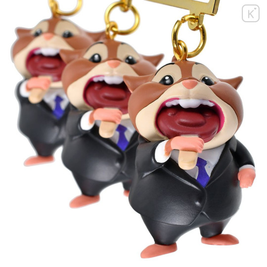 Japan Disney Store Swaying Keychain - Zootopia : Phineas and Ferb Lemming Businessman Figure - 6