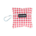Japan Sanrio Tetemo Eco Bag - Hello Kitty & Tiny Chum : Grid Red - 4