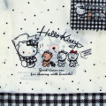 Japan Sanrio Tetemo Eco Bag - Hello Kitty & Tiny Chum : Grid Black - 6